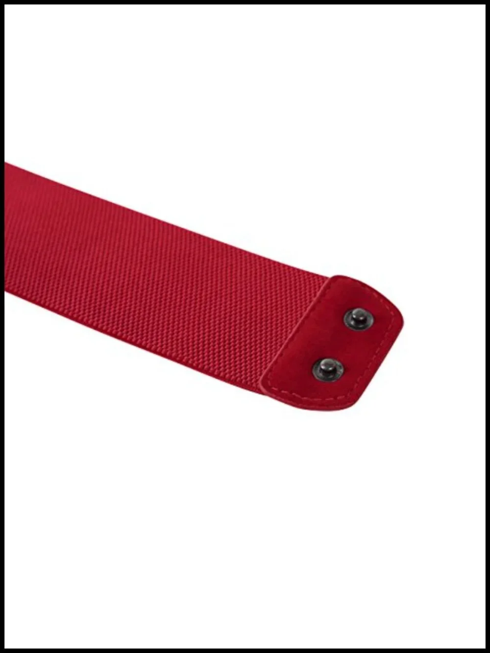 Wide Elastic Stretchy Belt with Vintage Bowknot PU Leather